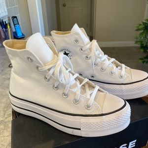 White platform converse